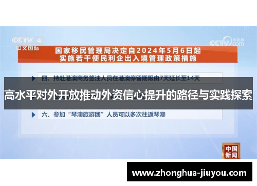 高水平对外开放推动外资信心提升的路径与实践探索 高水平对外开放推动外资信心提升的路径与实践探索